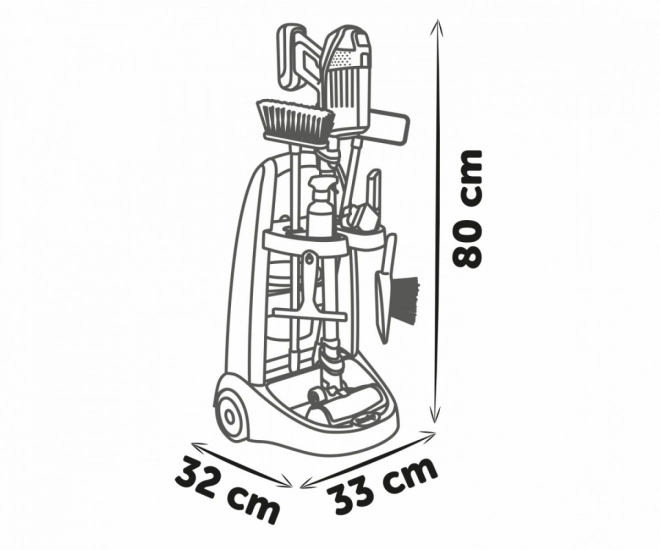 Putzwagen mit Staubsauger Rowenta für Kinder