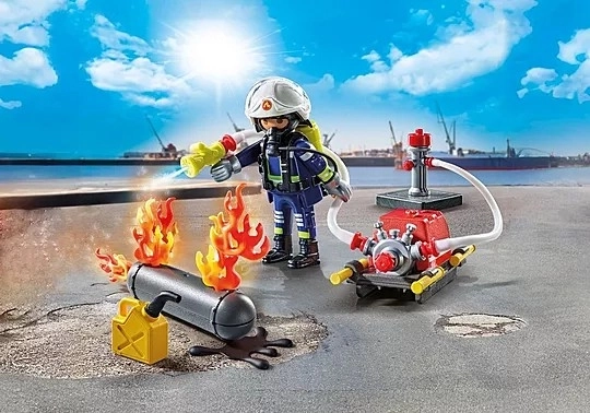 Action Heroes Feuerwehrmann mit Wasserpumpe