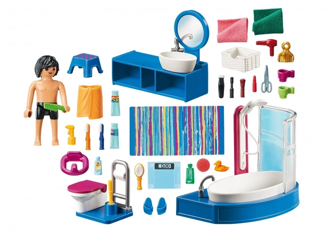 Badezimmer mit Badewanne Playmobil Puppenhaus