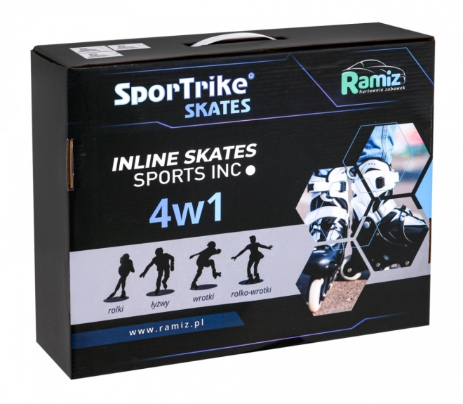 Multifunktionale Kinderskates 4-in-1 Blau Größe 39-43 – Gelb