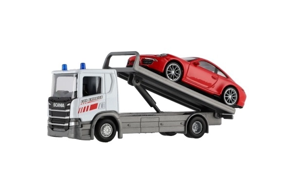 Welly Scania P320 Abschleppwagen mit Autospielset