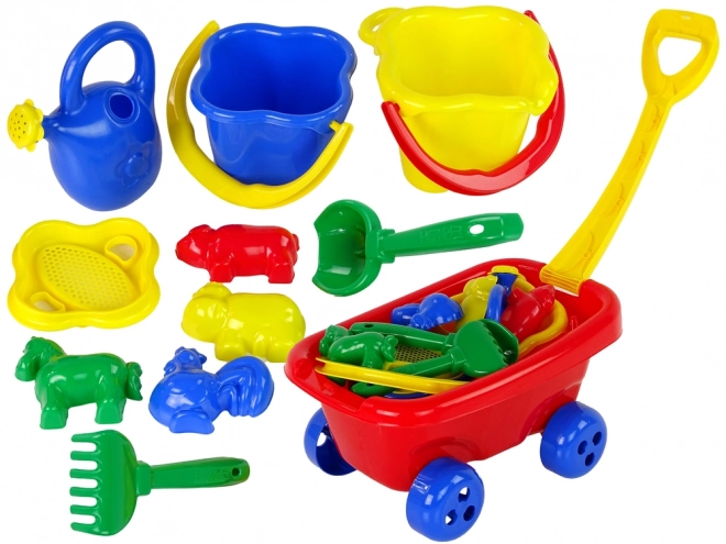 Ziehwagen mit Sandspielset