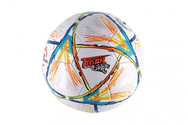 Farbig genähter Lederfußball 23cm
