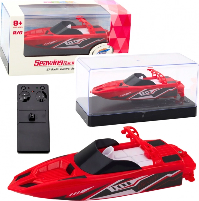 RC Rennmotorboot mit Doppelmotor 2,4 GHz rot