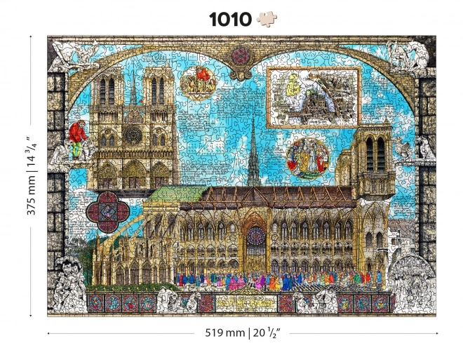 Holz Puzzle Kathedrale Notre-Dame 2-in-1