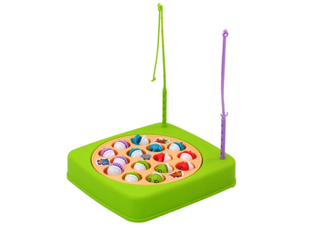 15 bunte Fische und 2 Ruten