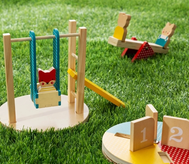 Petit Collage Holzspielplatz-Set mit Tieren