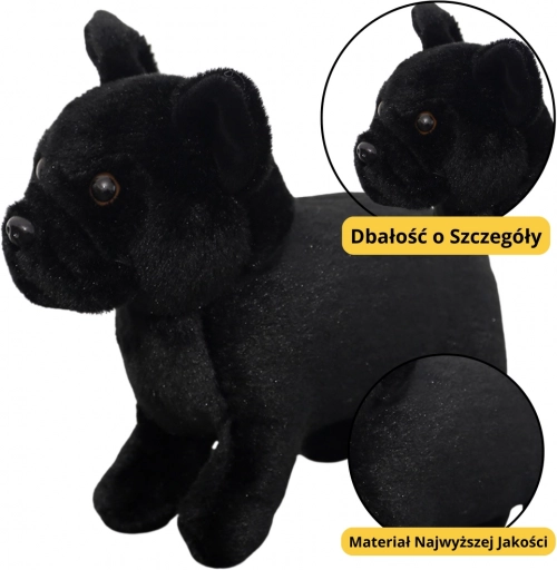 schwarzer Plüschhund 19 cm