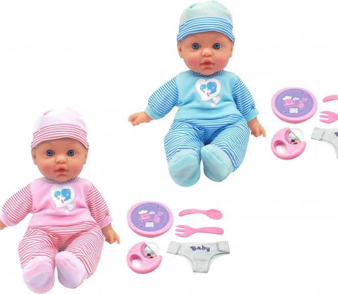 Baby mit Geräuschen und Zubehör 41 cm