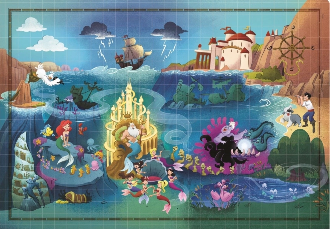 Puzzle Story Maps Die kleine Meerjungfrau 1000 Teile