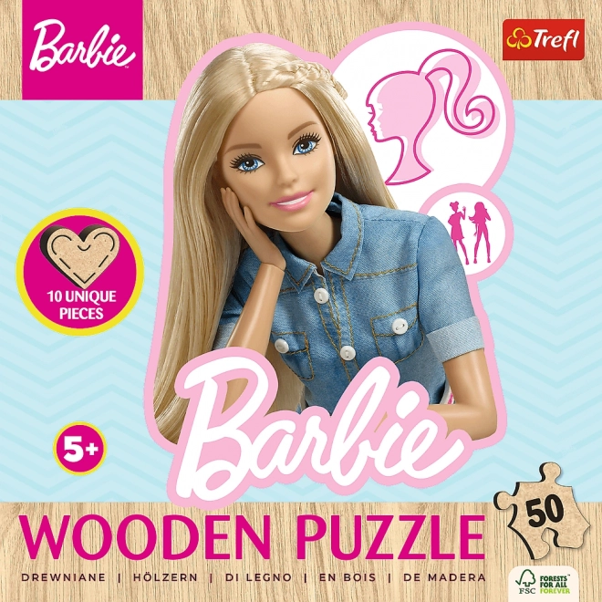 Holz-Konturenpuzzle Barbie 50 Teile