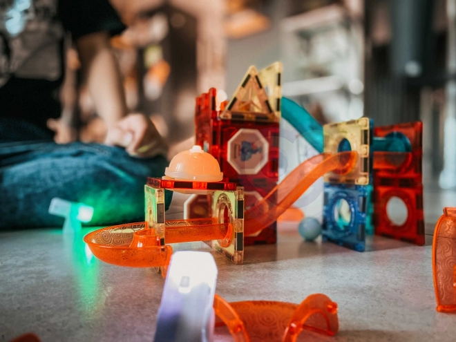 Woopie magnetische Kugelbahn Bausteine leuchtend 49 Stück