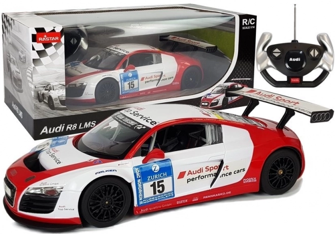 Rastar Audi R8 LMS ferngesteuertes Auto 1:14 weiß-rot