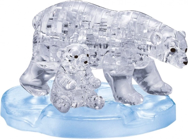 3D Kristallpuzzle Eisbärin mit Jungtier – 40 Teile
