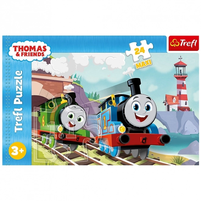 Maxi-Puzzle Tomek und Percy auf den Schienen von Thomas und seine Freunde