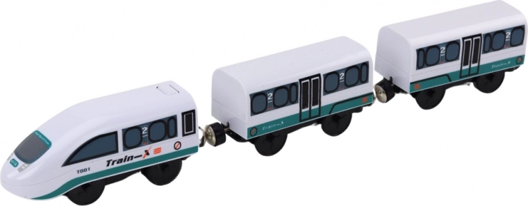 Lokomotive mit zwei Waggons