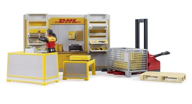 Bruder BWORLD Paketstation DHL mit Zubehör