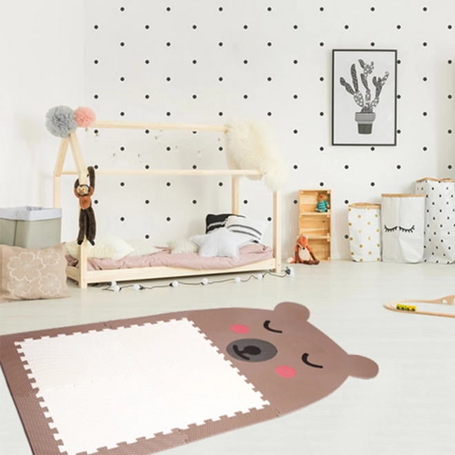 Designer-Puzzle-Boden Bärchen braun mit weißem Bauch