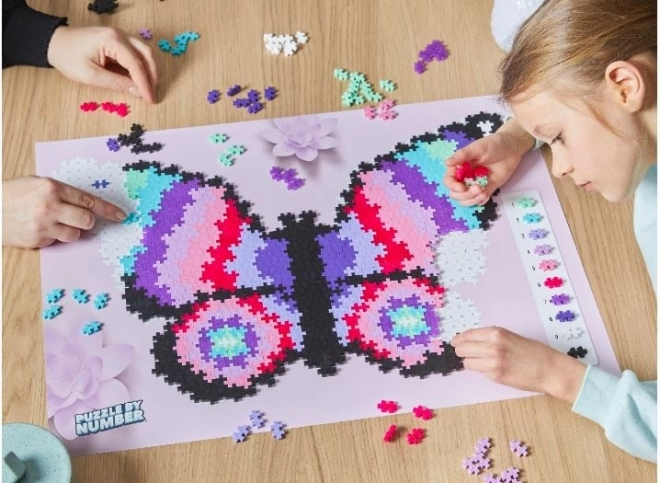 Plus-Plus Bausteine Puzzle Zahlen - Schmetterling 800 Teile