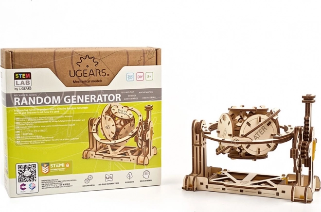 Ugears 3D Mechanisches Holzpuzzle Zufallsgenerator