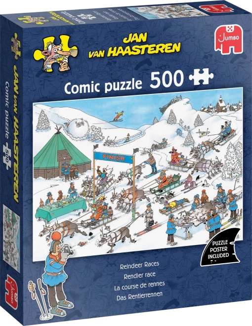 JUMBO Puzzle Rentier Rennen - 500 Teile