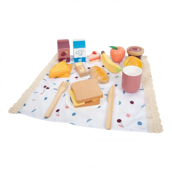 Kleine Fuß Holzspielzeug Milchflaschen Set