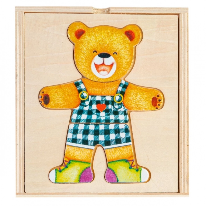 Holz-Puzzle Teddybär Junge