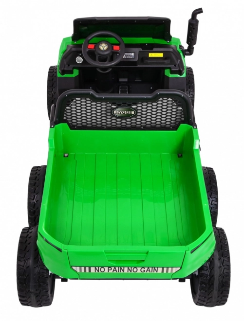 Bauernfahrzeug für 2 Kinder Grün + 4x4 + Fernsteuerung + Kipper + LED Audio