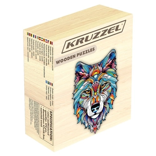 Holzpuzzle Wolfmotiv