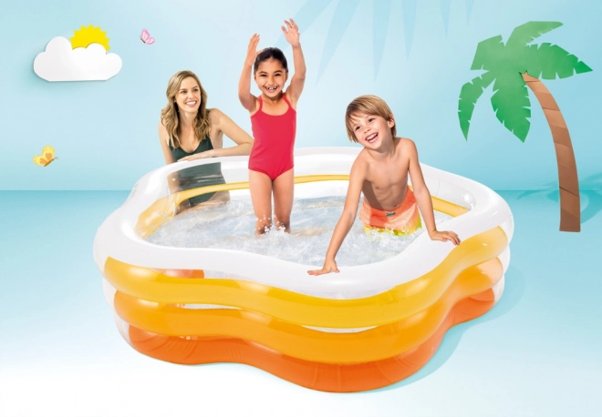 Aufblasbarer Kinderpool Orange