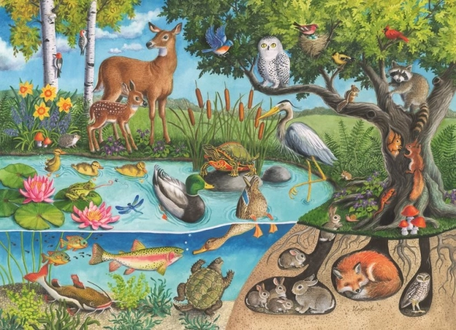 Ravensburger Puzzle Tiere Über und Unter der Erde – Geheimnisse der Natur 60 Teile