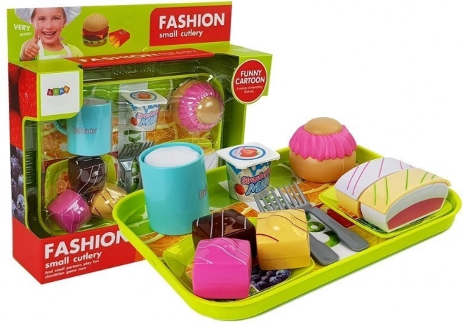 Kinder Dessert Spielset mit Tablett