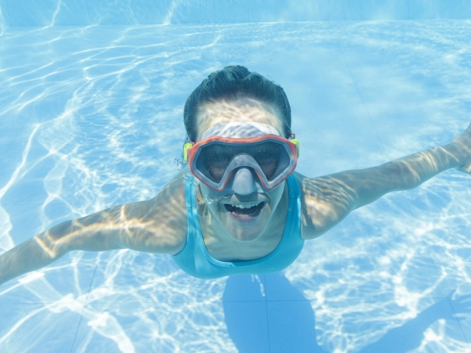 Farbenfrohe Schwimmmaske für Kinder ab 7 Jahren – Grau