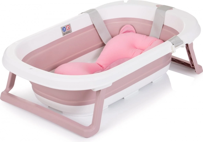 Faltbare Babybadewanne Isla mit Badematte Rosa