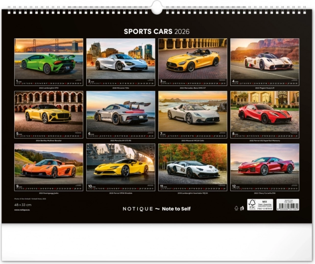 Wandkalender Schnelle Autos 2026