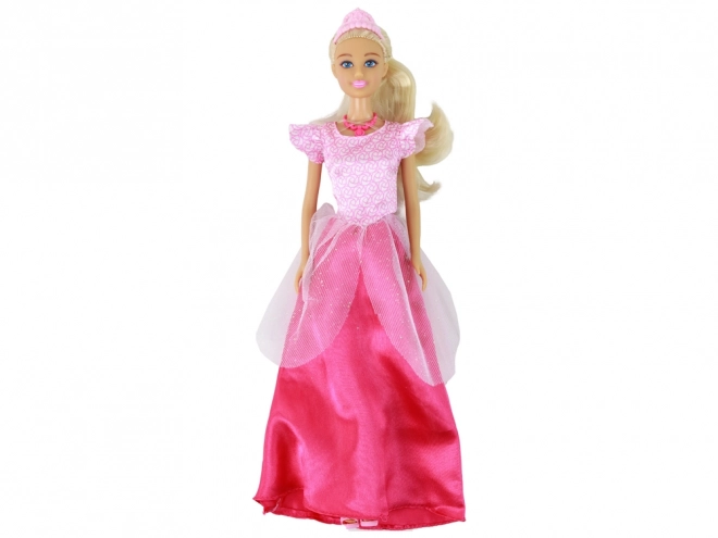 Puppe Anlily Prinzessin Blondine mit Tiara in rosa Kleidern