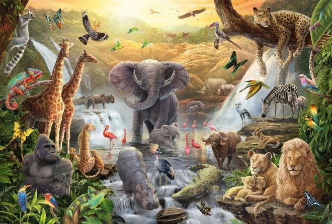Puzzle Tiere in Afrika 60 Teile