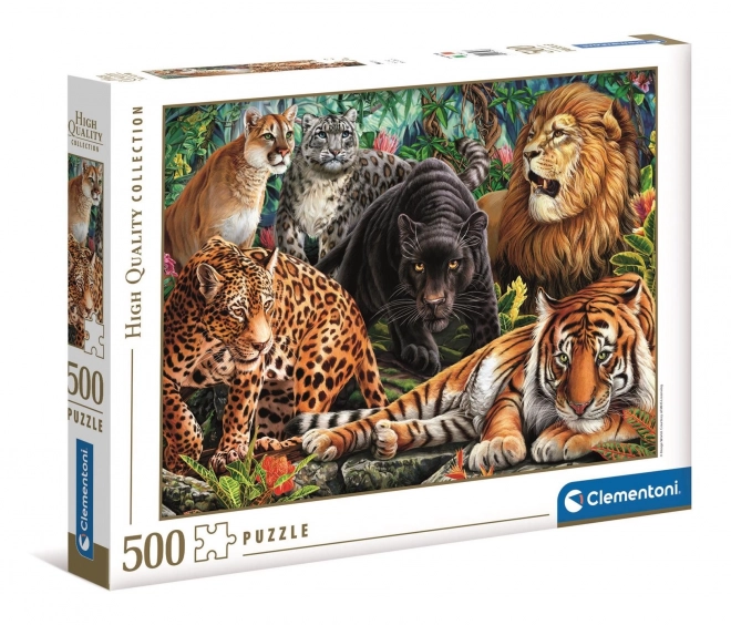 Puzzle 500 Teile High Quality, Wilde Katzen