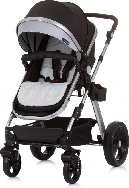 CHIPOLINO Kombinierter Kinderwagen HAVANA 2in1 Obsidian – Silber