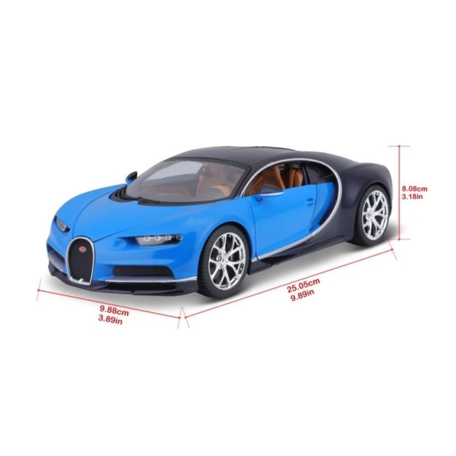 Bburago Bugatti Chiron Modellauto Blau/Blau