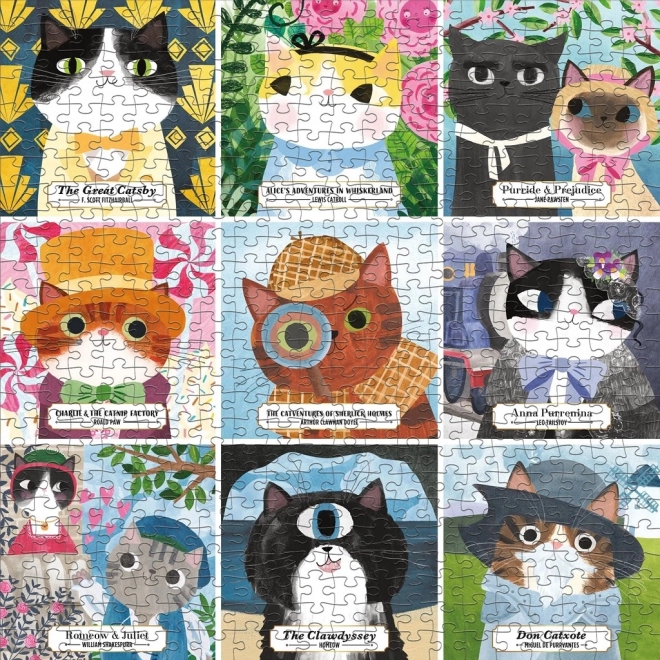 Mudpuppy Puzzle Katzenliteraten 500 Teile