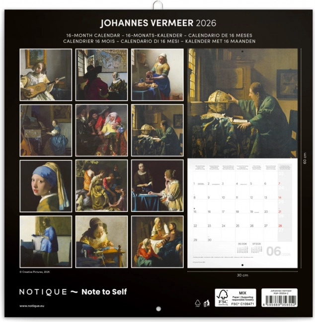 Notizkalender Johannes Vermeer 2026