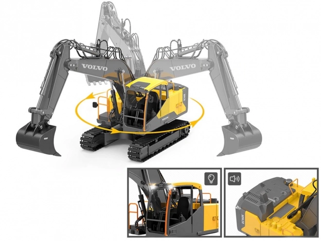 Großer ferngesteuerter Volvo-Bagger für Kinder