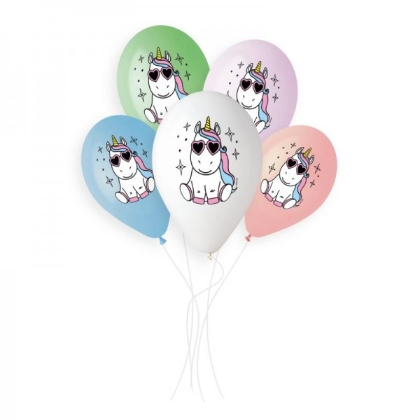 Luftballons Einhorn Design 5er Set