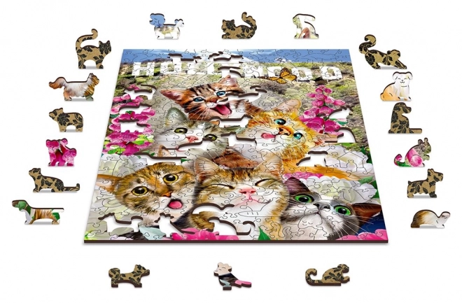 Dreipuzzle Kätzchen in Hollywood 2-in-1, 75 Teile