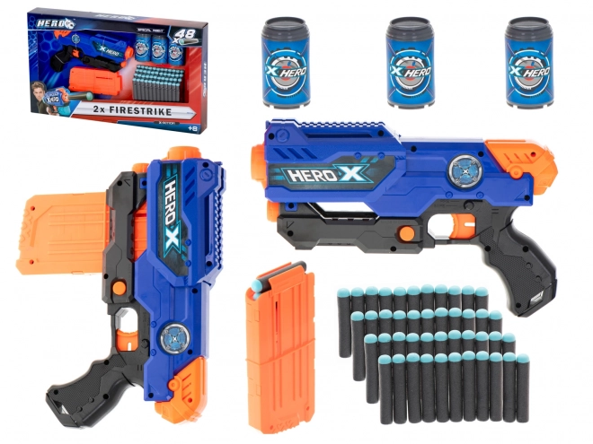 NERF Maschinengewehr für Schaumstoffpfeile + Magazin + 3 Ziele + 48 Pfeile