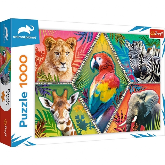 Puzzle 1000 Teile - Exotische Tiere von Trefl