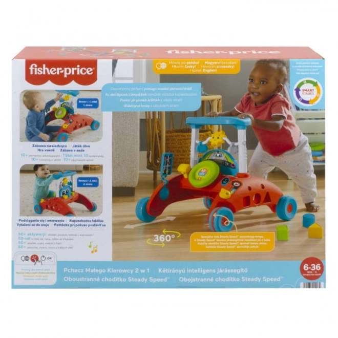 Fisher-Price Doppelseitiger Lauflernwagen SteadySpeed