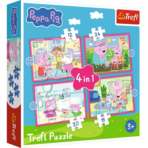 Puzzle 4-in-1 Peppa liebt Abenteuer