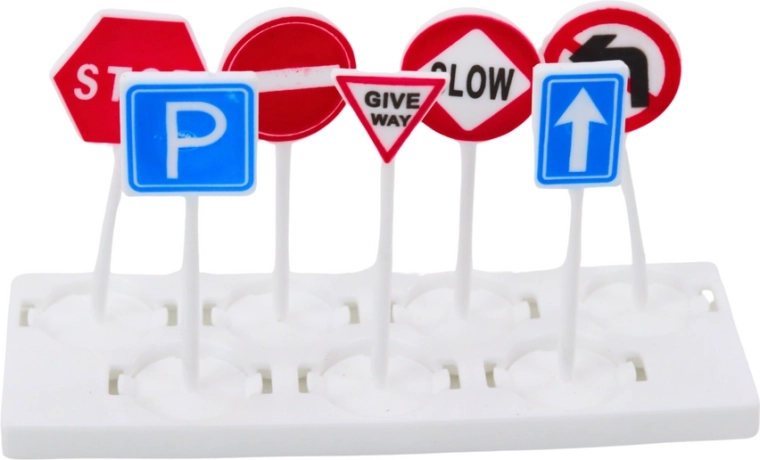 Autos und Verkehrszeichen zum Lernen und Spielen